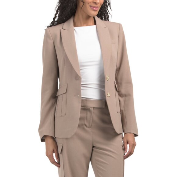 TAHARI ASL latte Lined Blazer